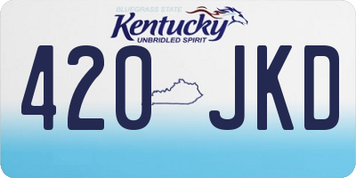 KY license plate 420JKD