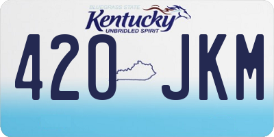 KY license plate 420JKM