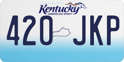 KY license plate 420JKP