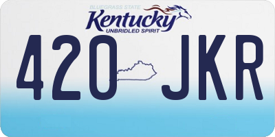 KY license plate 420JKR