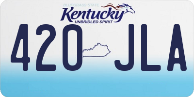 KY license plate 420JLA