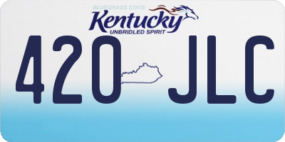 KY license plate 420JLC