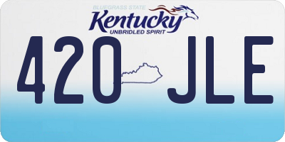 KY license plate 420JLE