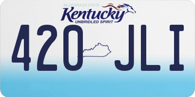 KY license plate 420JLI