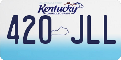 KY license plate 420JLL