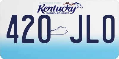 KY license plate 420JLO