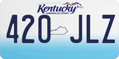 KY license plate 420JLZ
