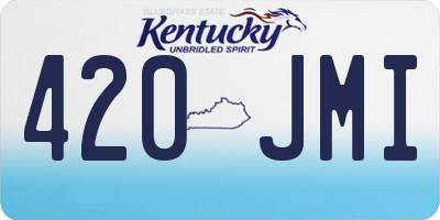 KY license plate 420JMI