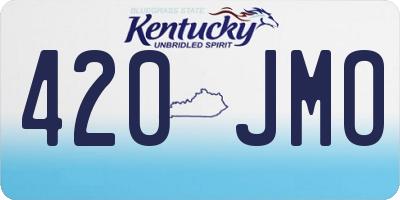KY license plate 420JMO