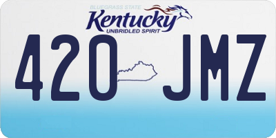 KY license plate 420JMZ