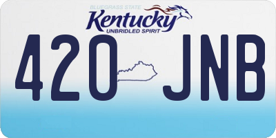 KY license plate 420JNB