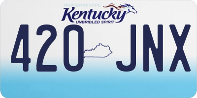 KY license plate 420JNX