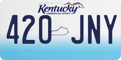 KY license plate 420JNY