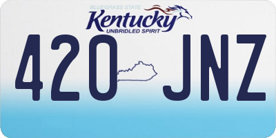 KY license plate 420JNZ