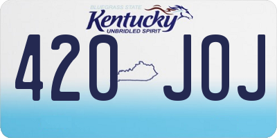 KY license plate 420JOJ