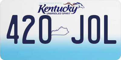 KY license plate 420JOL