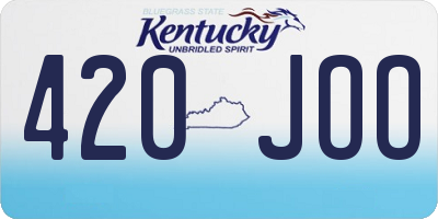 KY license plate 420JOO