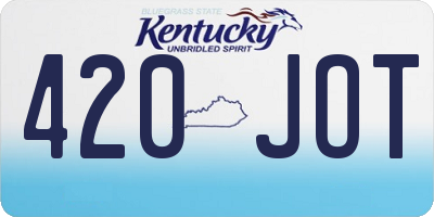 KY license plate 420JOT