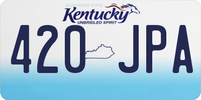 KY license plate 420JPA