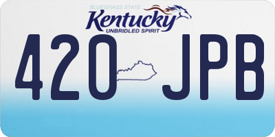 KY license plate 420JPB