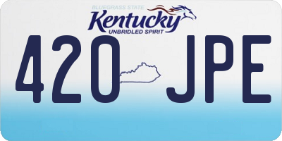 KY license plate 420JPE