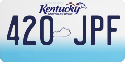 KY license plate 420JPF