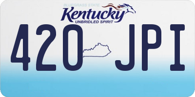 KY license plate 420JPI