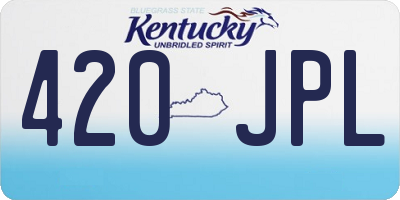KY license plate 420JPL