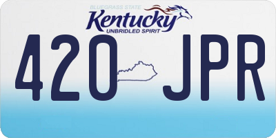 KY license plate 420JPR