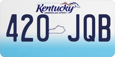 KY license plate 420JQB