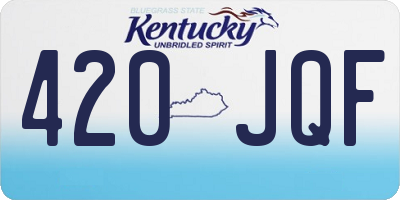KY license plate 420JQF