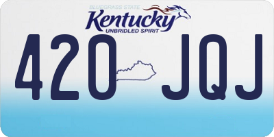 KY license plate 420JQJ