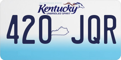 KY license plate 420JQR