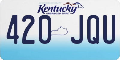KY license plate 420JQU