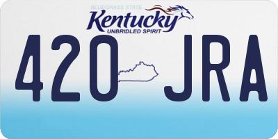 KY license plate 420JRA