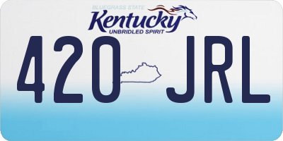 KY license plate 420JRL