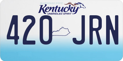 KY license plate 420JRN