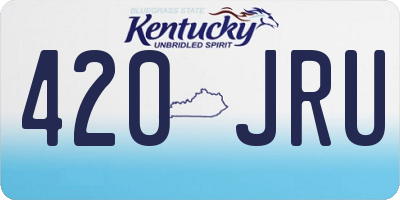 KY license plate 420JRU