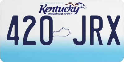 KY license plate 420JRX