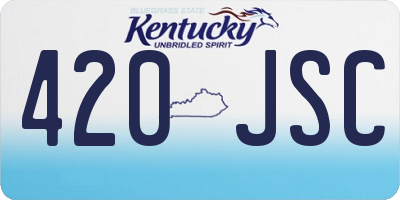 KY license plate 420JSC