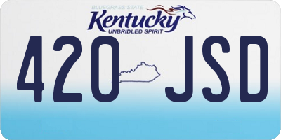 KY license plate 420JSD
