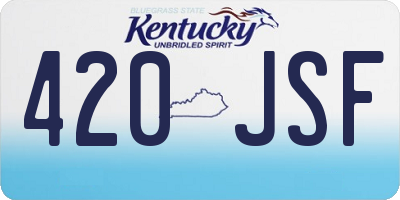 KY license plate 420JSF