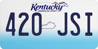 KY license plate 420JSI