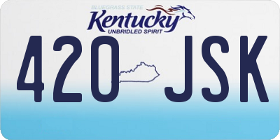 KY license plate 420JSK
