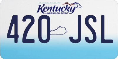 KY license plate 420JSL