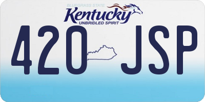 KY license plate 420JSP