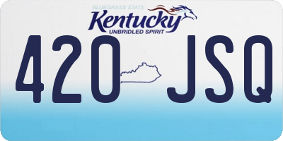 KY license plate 420JSQ