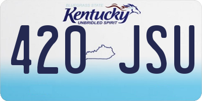 KY license plate 420JSU