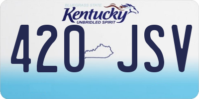 KY license plate 420JSV
