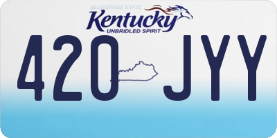 KY license plate 420JYY